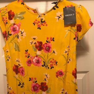 Yellow floral sundress forever 21